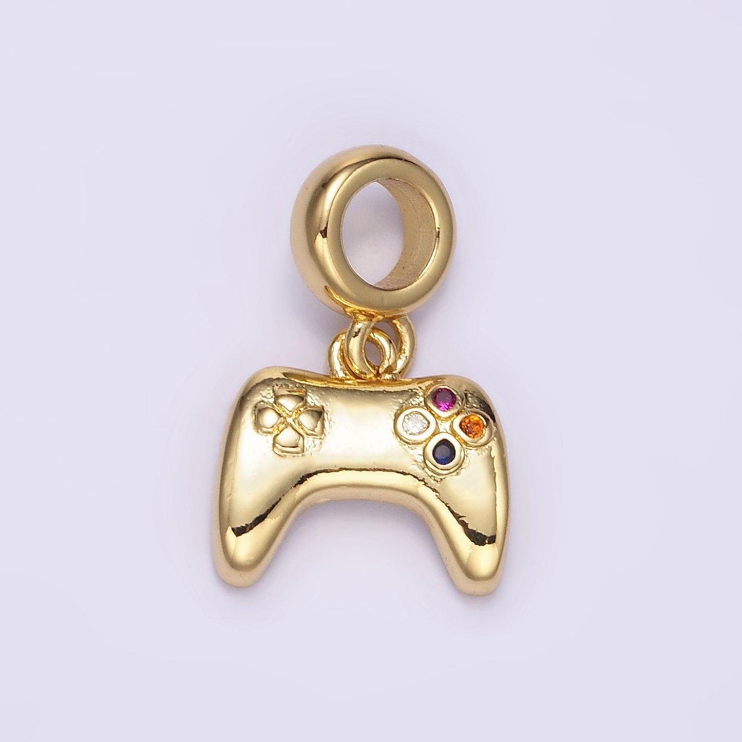 18k gold filled joystick pendant gamer necklace gift idea gold game controller charm for bracelet necklace m121
