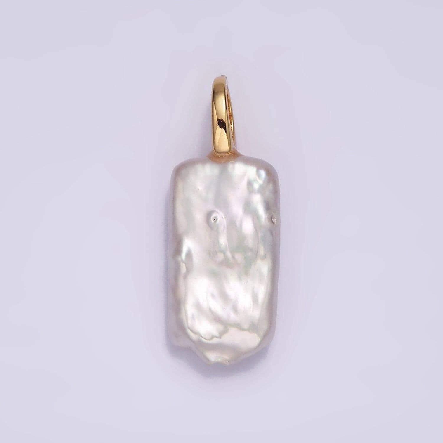 Natural freshwater pearl charm organic shaped gold filled pearl charm 1 piece jewelry making supplies p1604