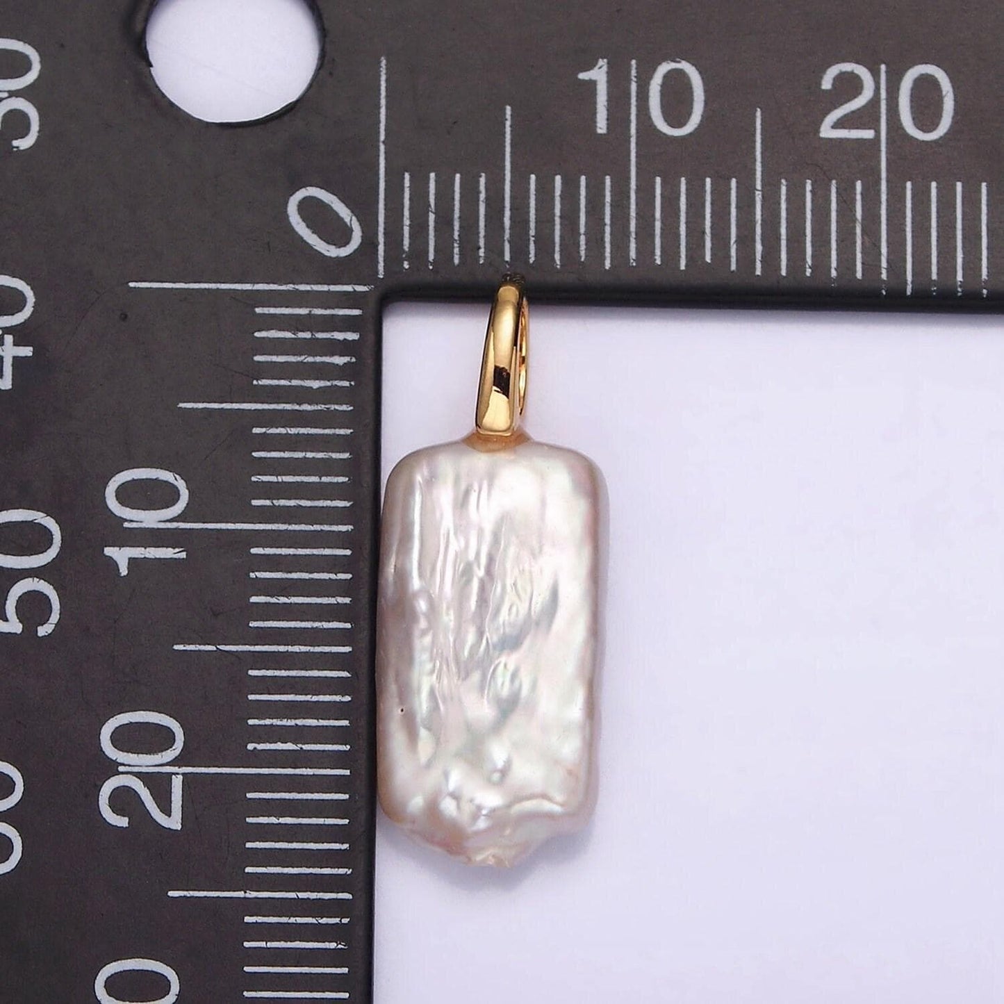 Natural freshwater pearl charm organic shaped gold filled pearl charm 1 piece jewelry making supplies p1604