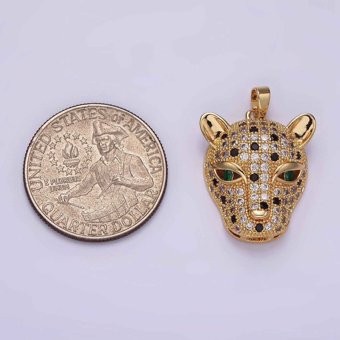 Dainty 14k gold filled leopard panther charm micro pave pendant for diy jewelry making gold animal jewelry necklace bracelet supply n1819