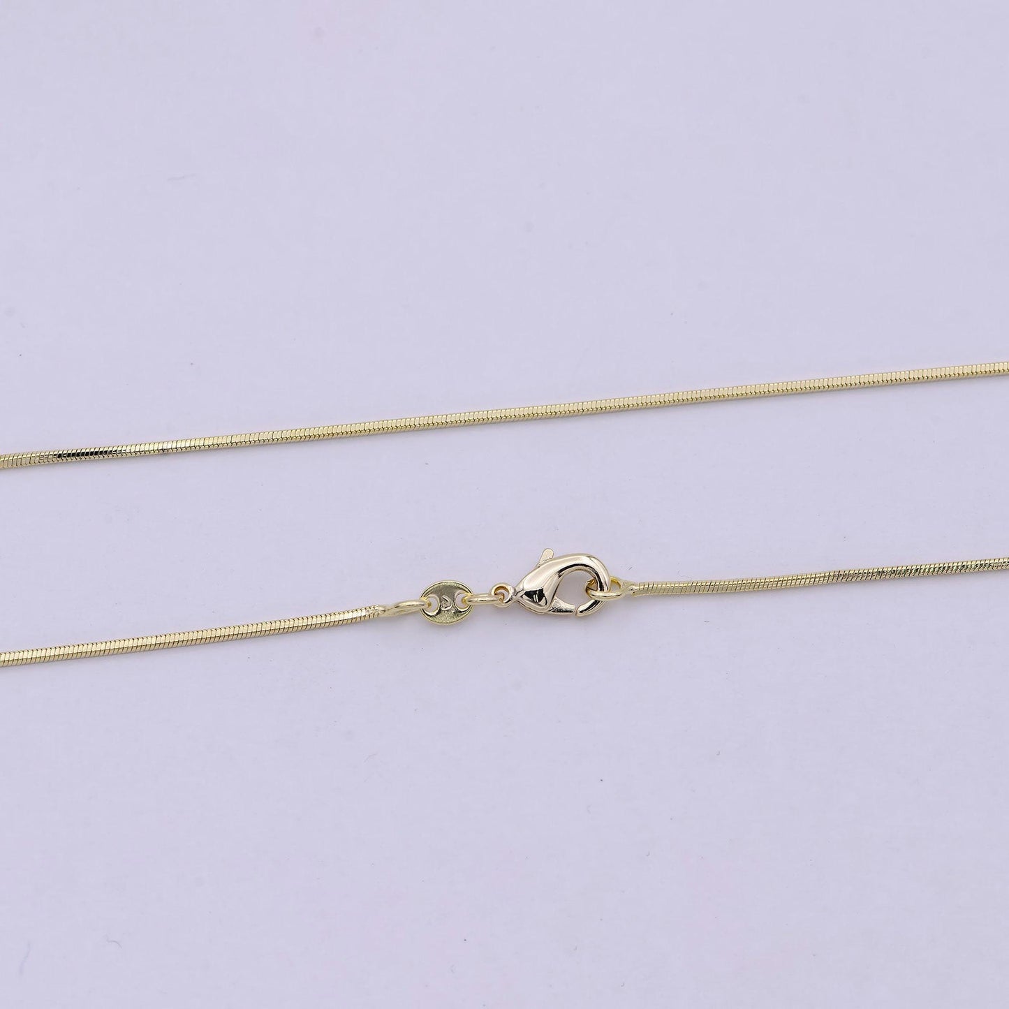 Dainty herringbone chain necklace - 1.1mm 14k gold filled snake chain - 17.8 inches layering necklace ready to wear w/ lobster clasp - wa518