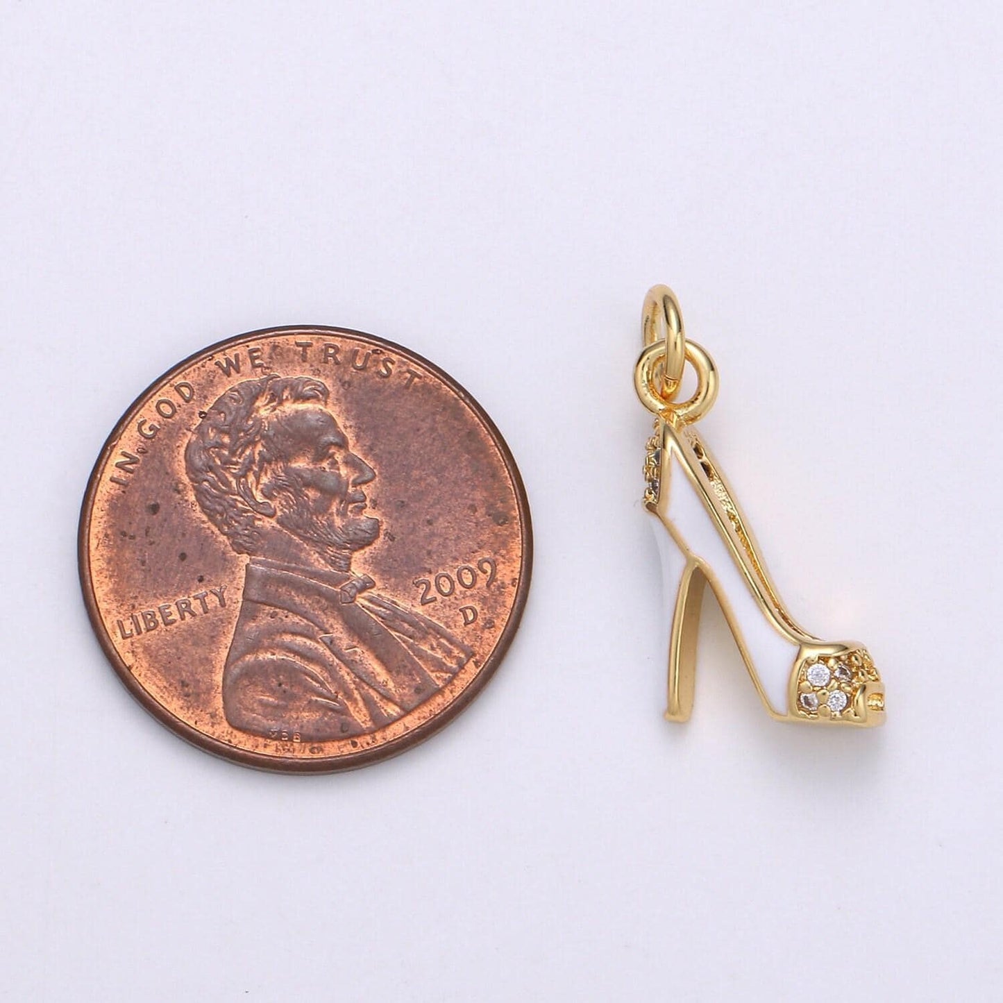 Stiletto heels 24k gold charm micro pave high heel charm, lady's shoes cubic charms, dainty cz minimalist jewelry chgf-1827,1828,1829
