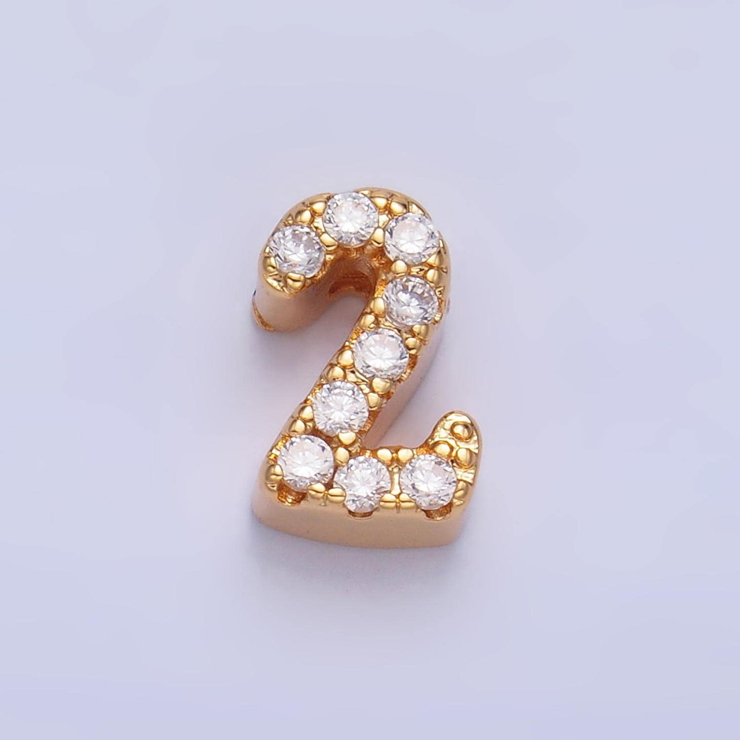 Gold Filled Number Bead charm Personalized Cubic Zirconia Number Bracelet Custom Year Age Varsity Necklace Bracelet for Jewelry Supply B291