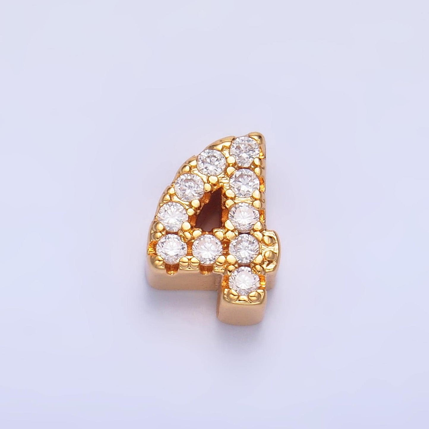 Gold Filled Number Bead charm Personalized Cubic Zirconia Number Bracelet Custom Year Age Varsity Necklace Bracelet for Jewelry Supply B291