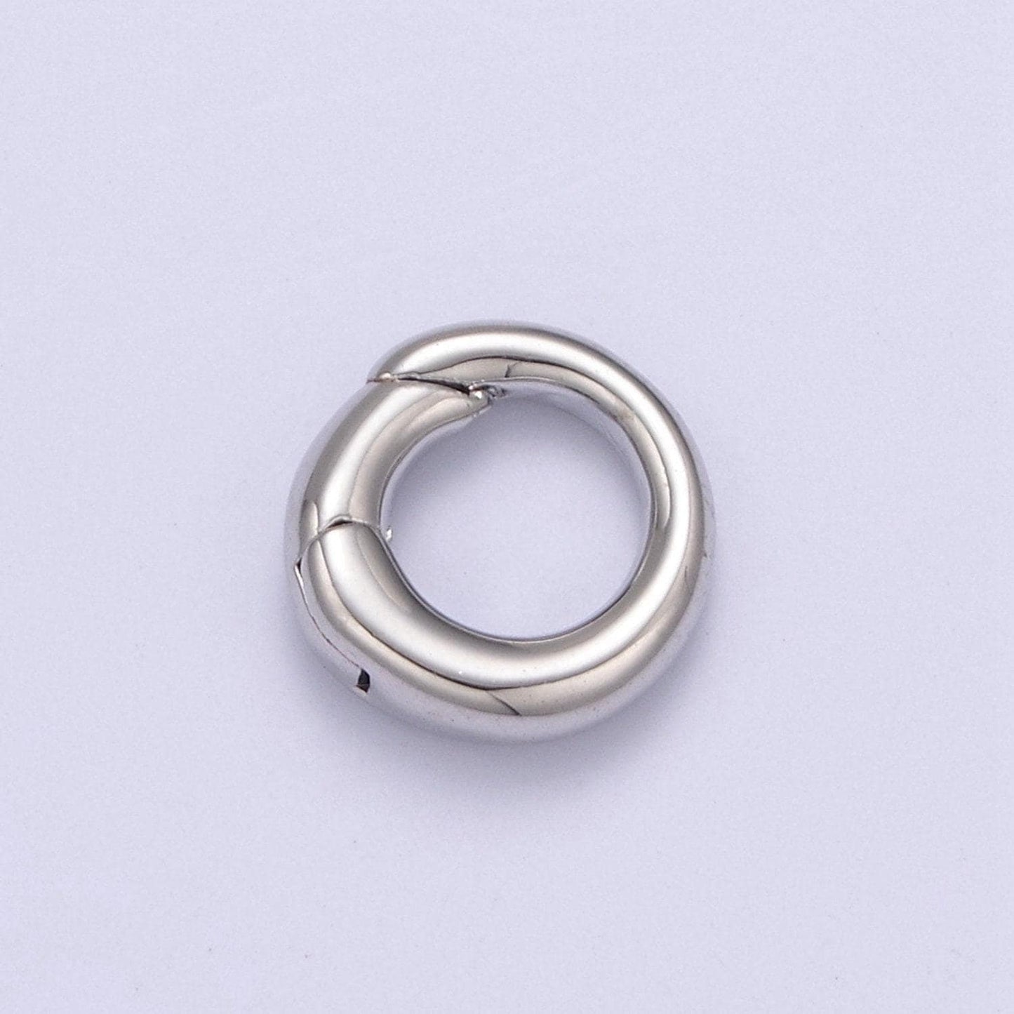 Mini gold silver spring gate ring 10mm round circle ring, round clasp, push clip clasp, spring gate for jewelry making l-656 l-657
