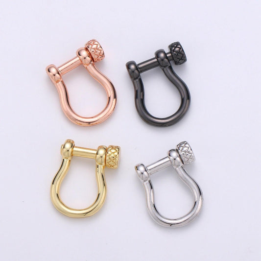 1pc 4 colors offer goldfilled  carabiner horse shoe screw clasp, screw clasp u shape , oval clasp, simple oval shaped clasps, sup 712-715