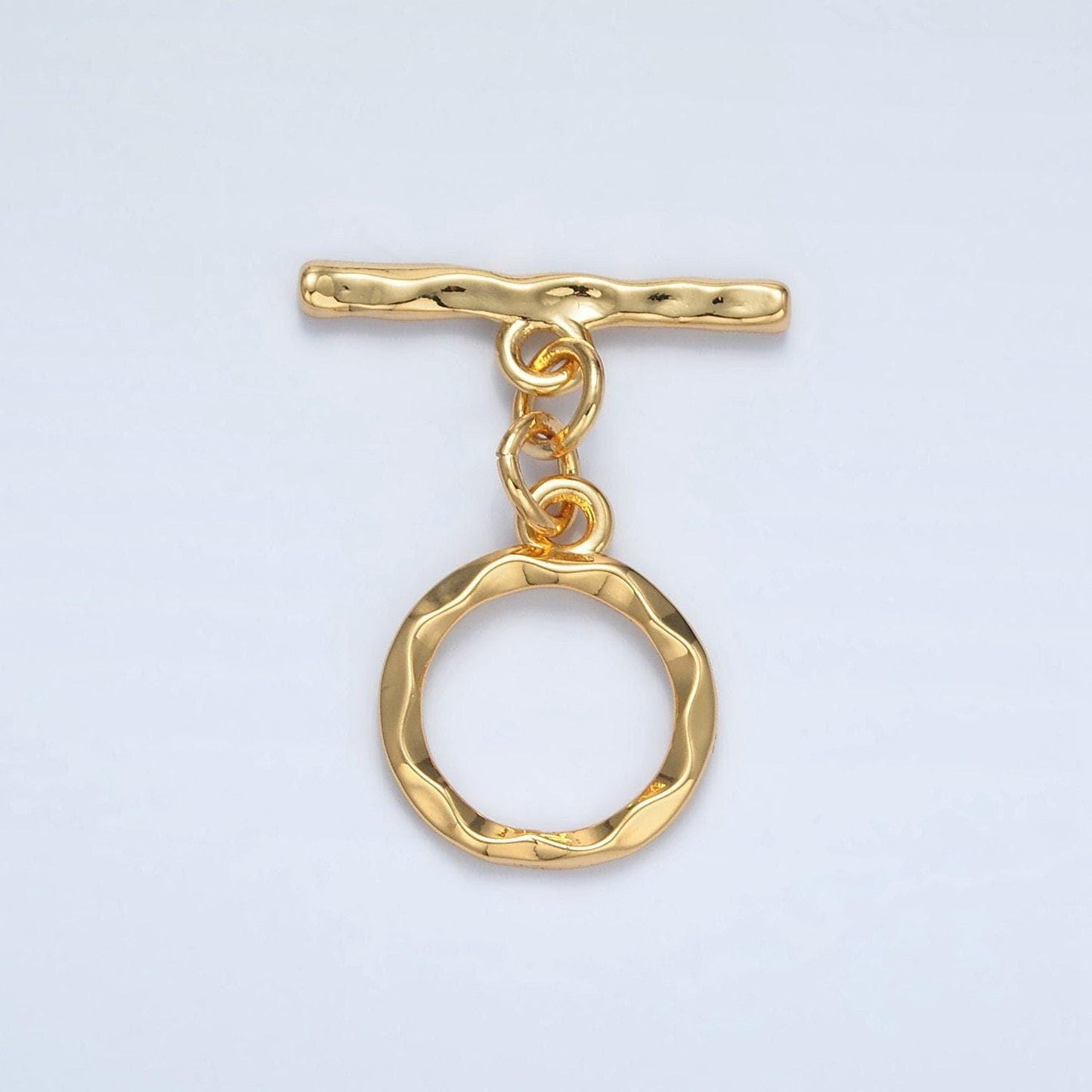 Gold filled hammered style toggle clasp supply | z-845