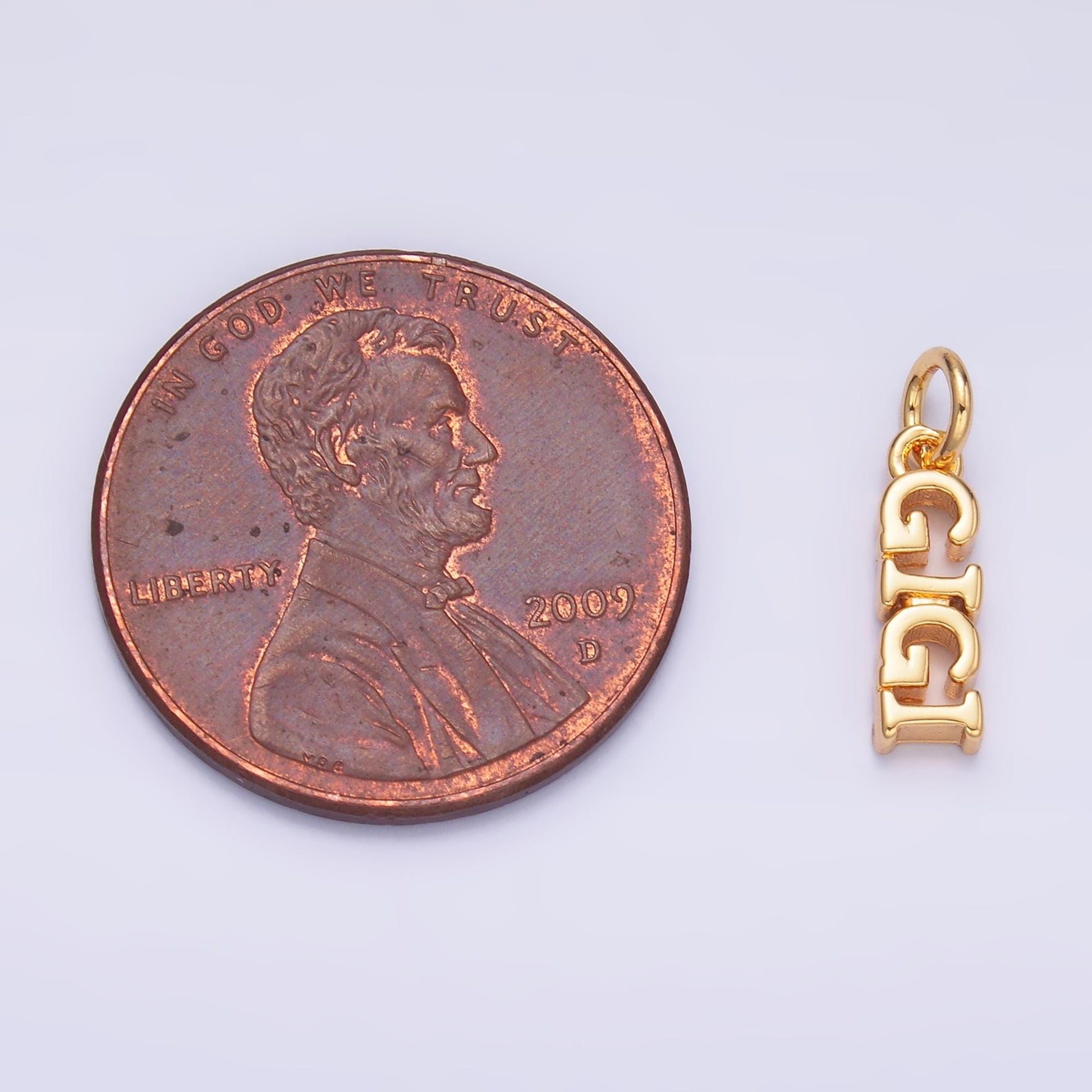 Dainty Gold Filled Gigi charm for bracelet necklace earring component diy jewelry making supply Grandma word charm minimalist jewelry W424