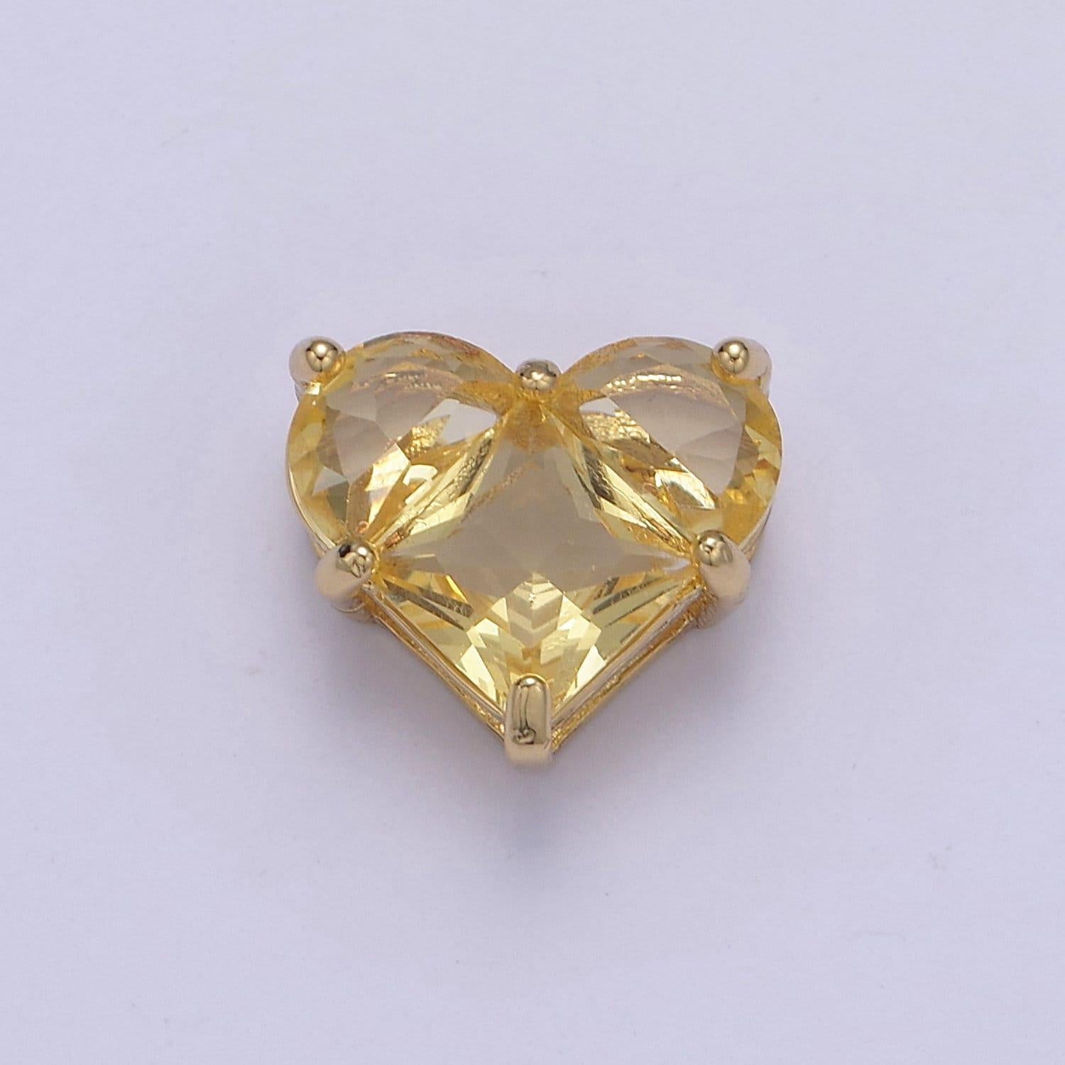 Cubiz zirconia heart beads - 10mm small beautiful bright 3d love jewelry gold star beads spacer for bracelet necklace supply, b-544