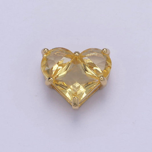 Cubiz zirconia heart beads - 10mm small beautiful bright 3d love jewelry gold star beads spacer for bracelet necklace supply, b-544
