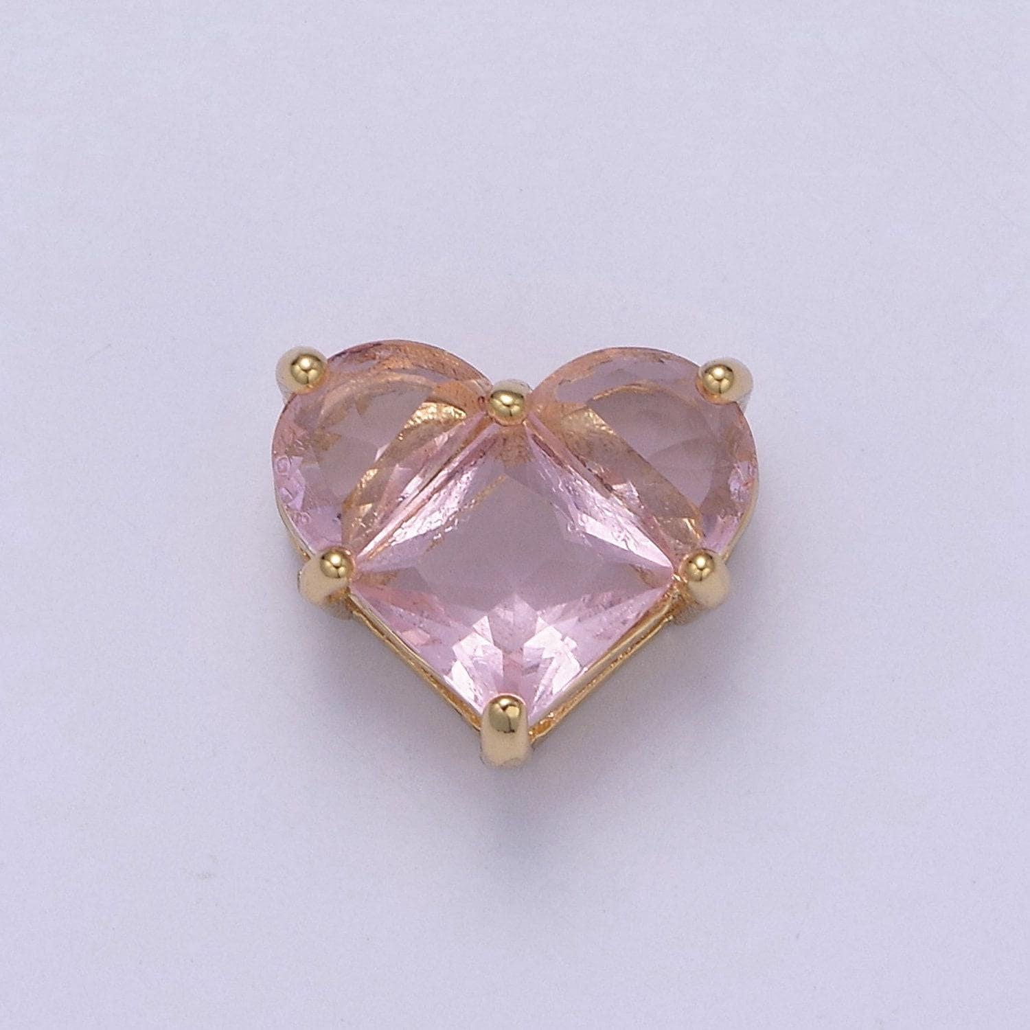 Cubiz zirconia heart beads - 10mm small beautiful bright 3d love jewelry gold star beads spacer for bracelet necklace supply, b-544