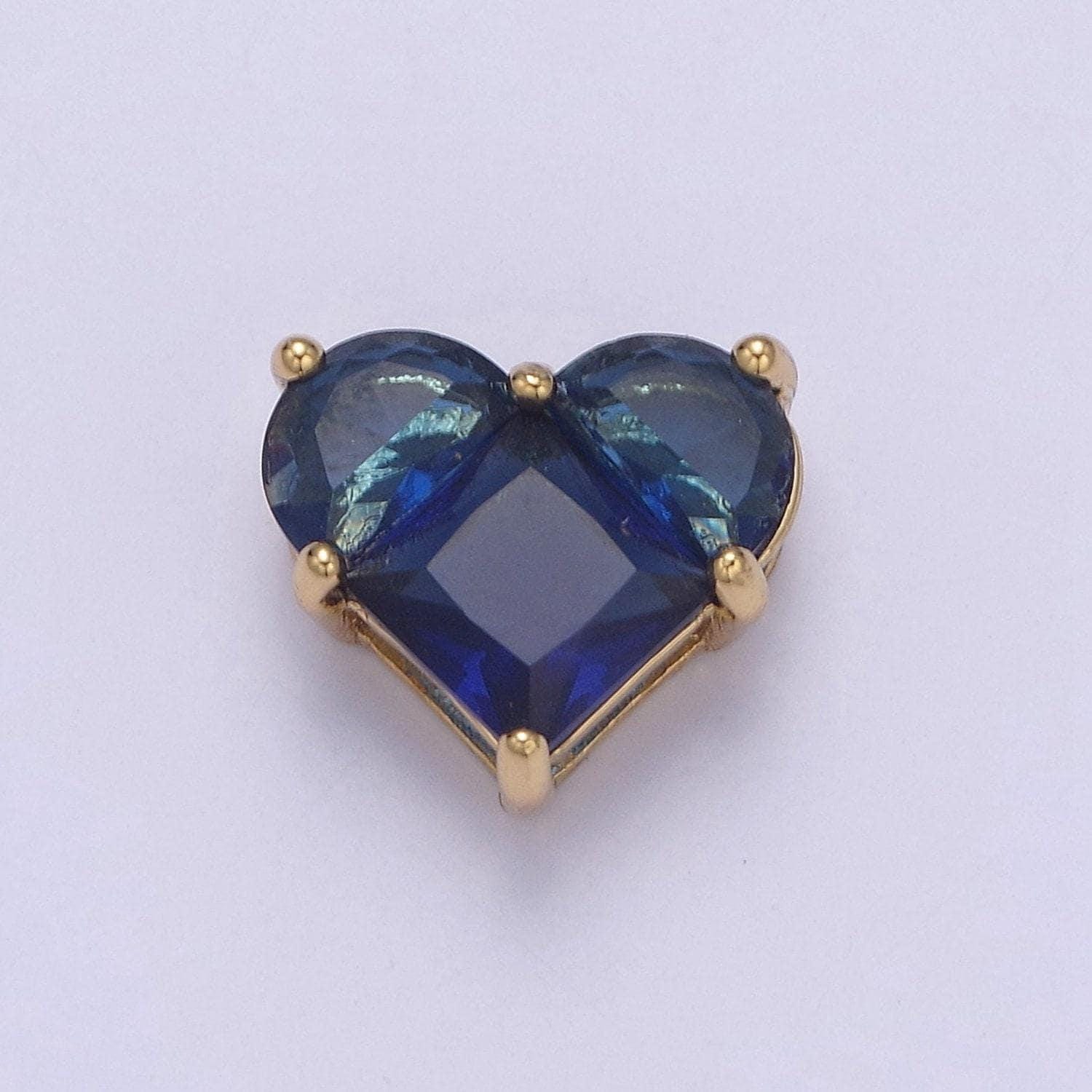 Cubiz zirconia heart beads - 10mm small beautiful bright 3d love jewelry gold star beads spacer for bracelet necklace supply, b-544