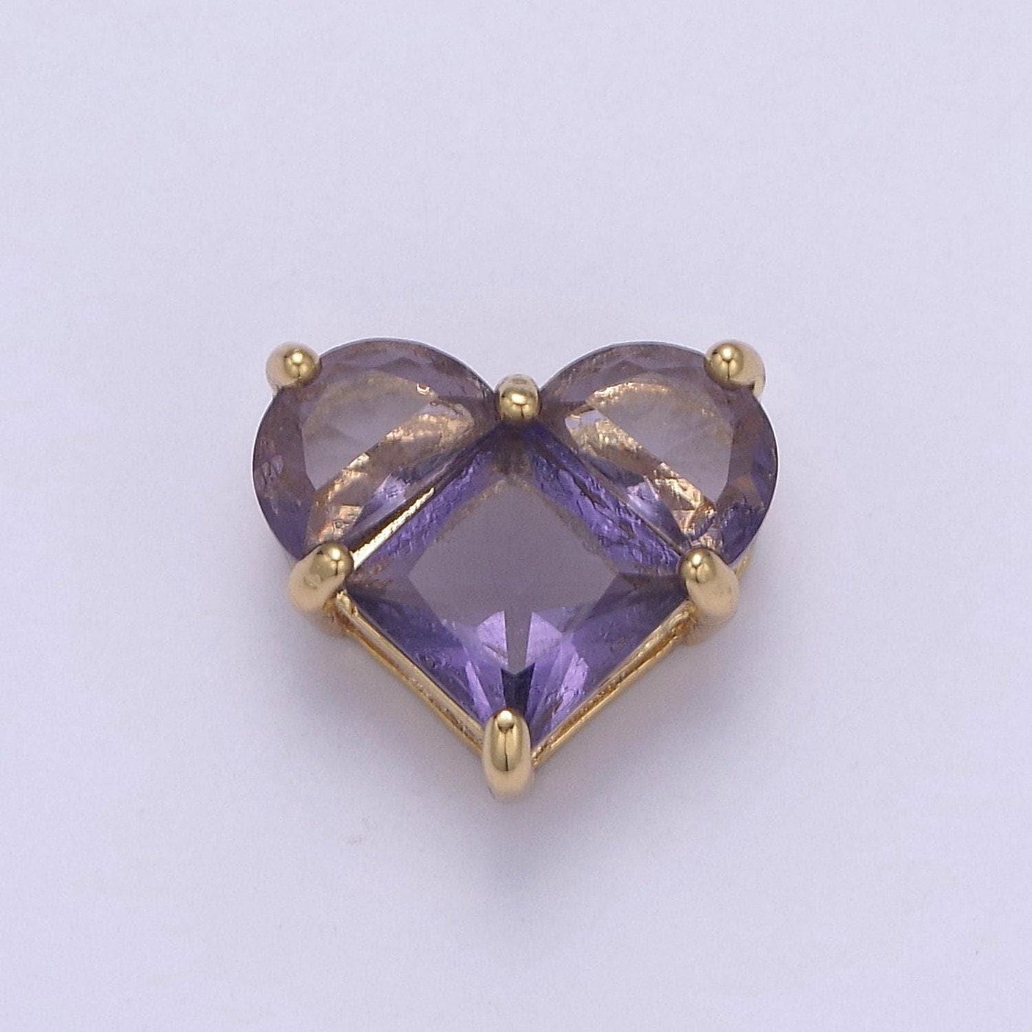 Cubiz zirconia heart beads - 10mm small beautiful bright 3d love jewelry gold star beads spacer for bracelet necklace supply, b-544