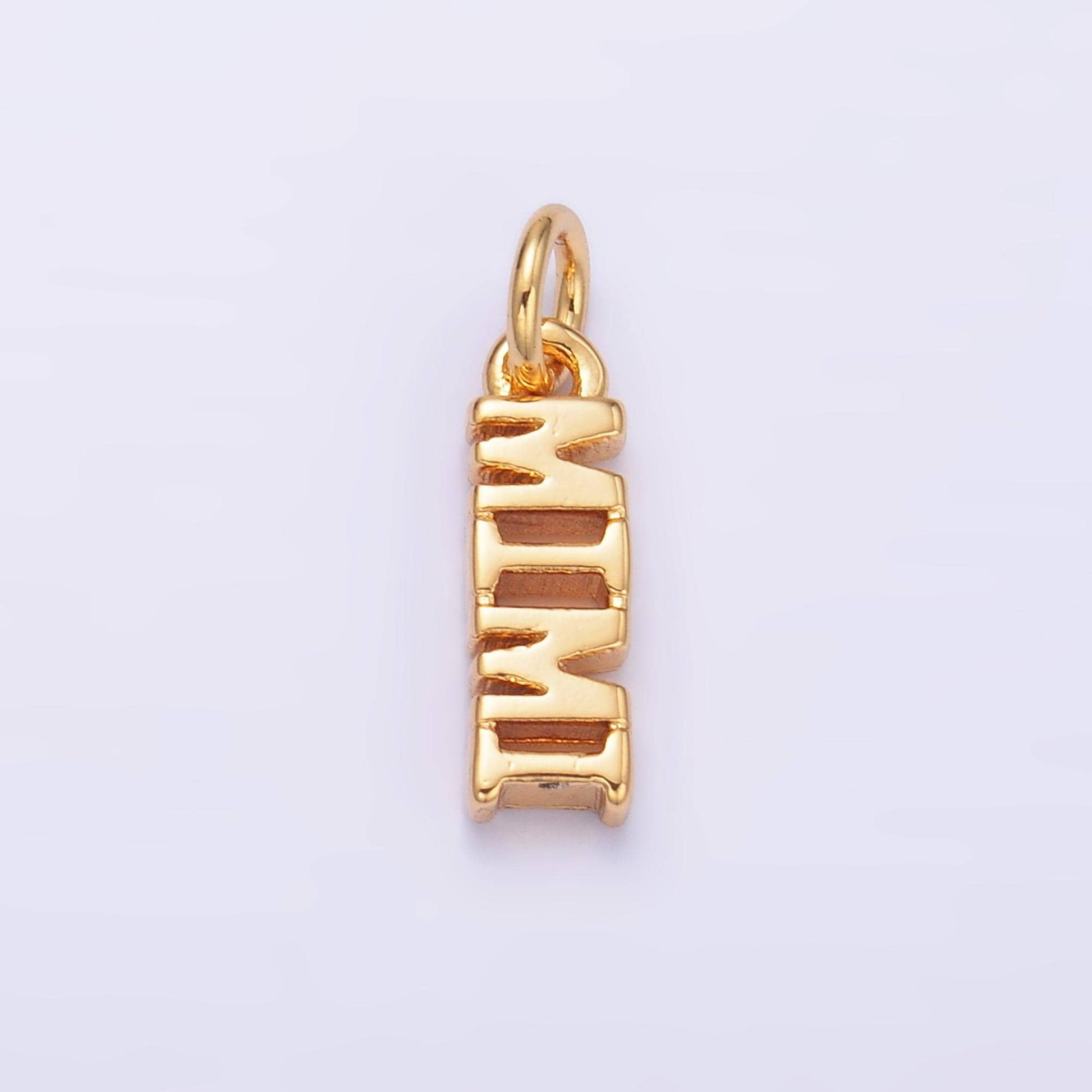 Mini Gold Filled Mimi charm for bracelet necklace earring component diy jewelry making supply Grandma word charm minimalist jewelry W424
