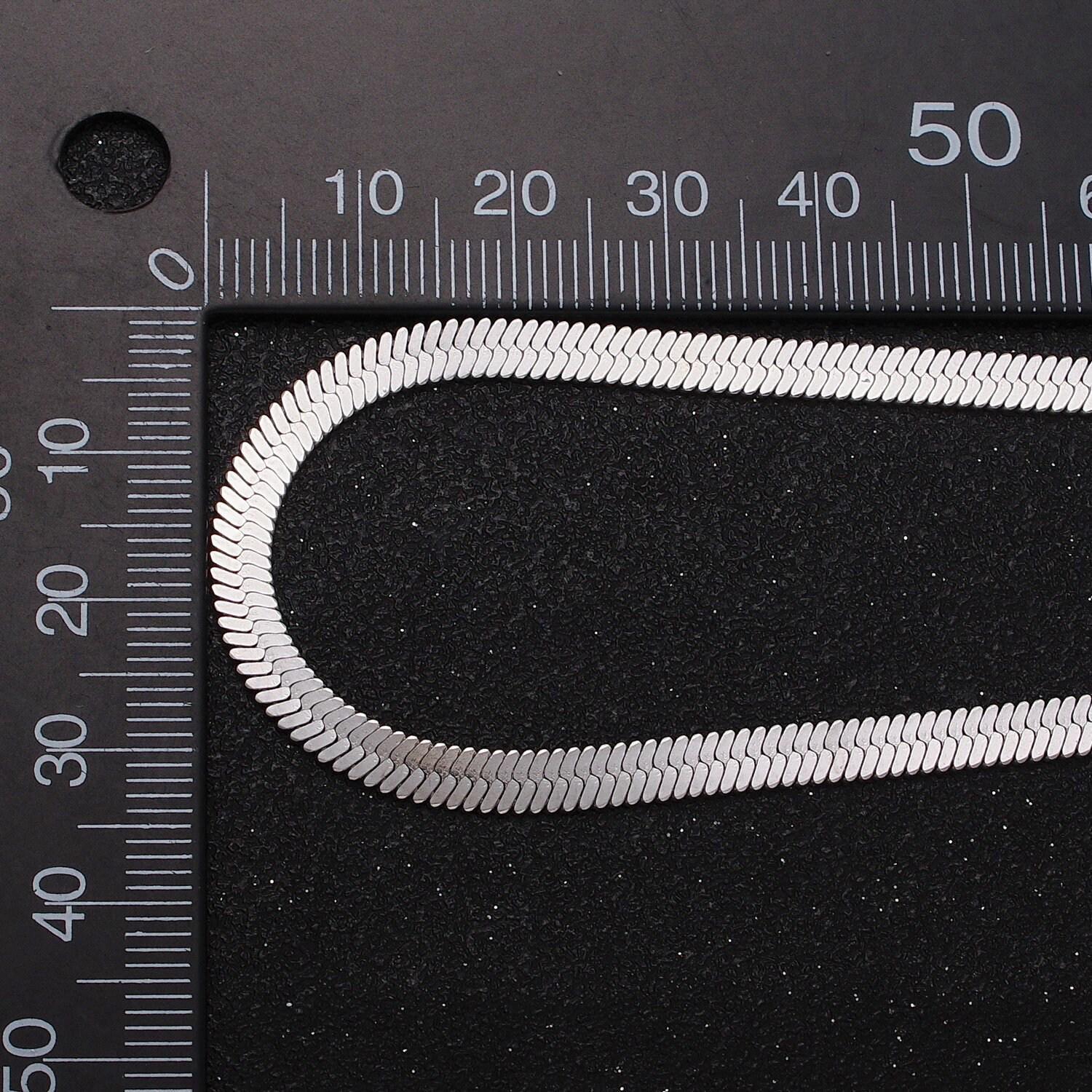 4mm gold stainless steel herringbone chain necklace for women 18 inch, 19.6 inch necklace for layering statement necklace wa1554