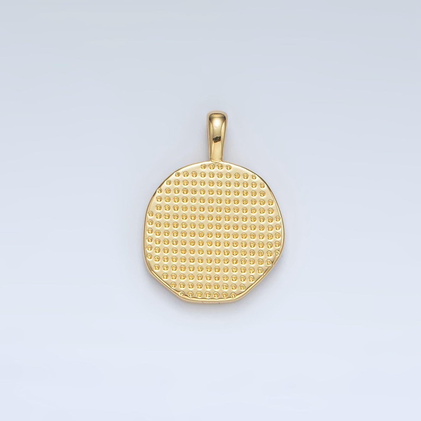 24k gold filled cross paw pearl round charm pendant for minimalist jewelry | aa1371