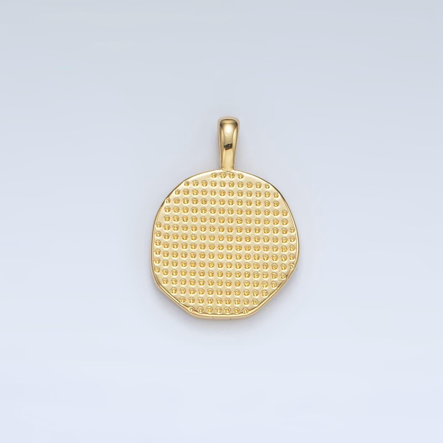24k gold filled cross paw pearl round charm pendant for minimalist jewelry | aa1371