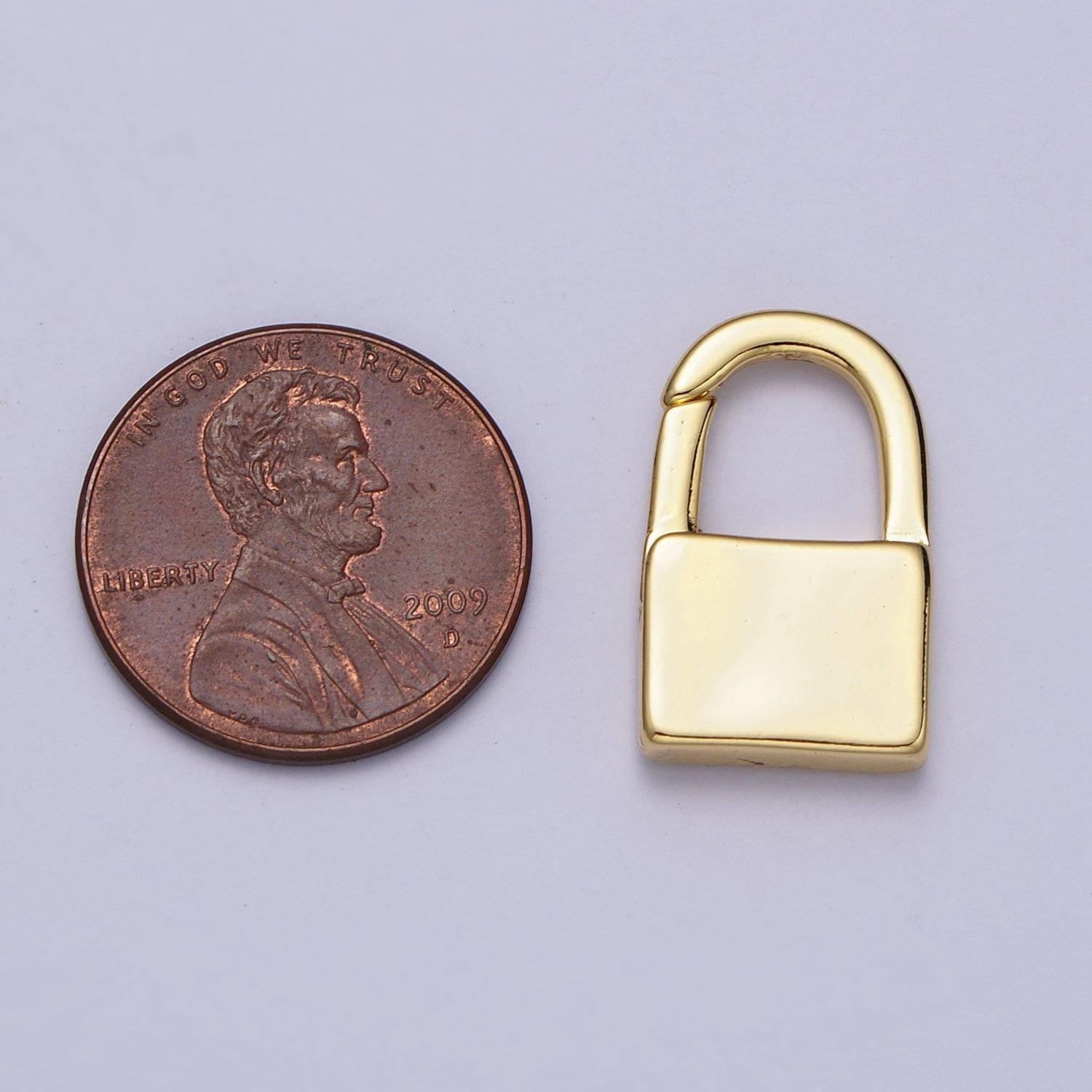 Padlock spring clasp, minimalistic gate clasp push gate ring clasp, spring gate lock charm supply | z037