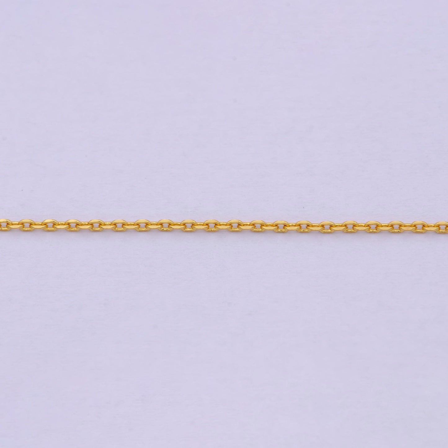 24k gold filled cable chain, 17.7 inch + 2 inch extender layering finished chain necklace with spring ring 1.5 mm thick | wa-613
