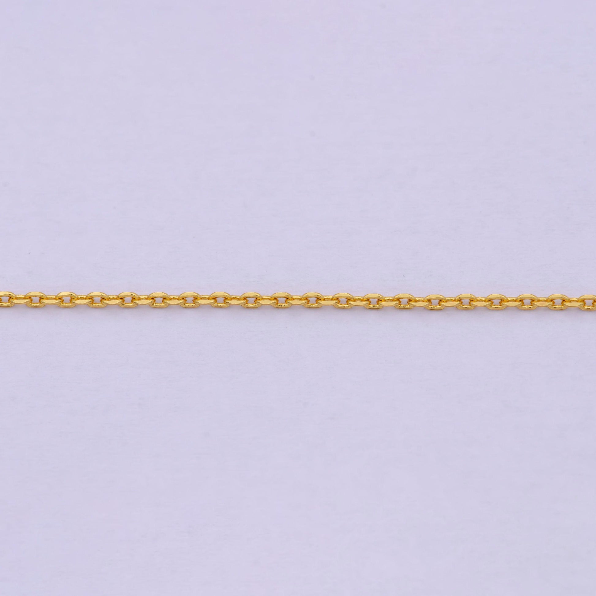 24k gold filled cable chain, 17.7 inch + 2 inch extender layering finished chain necklace with spring ring 1.5 mm thick | wa-613