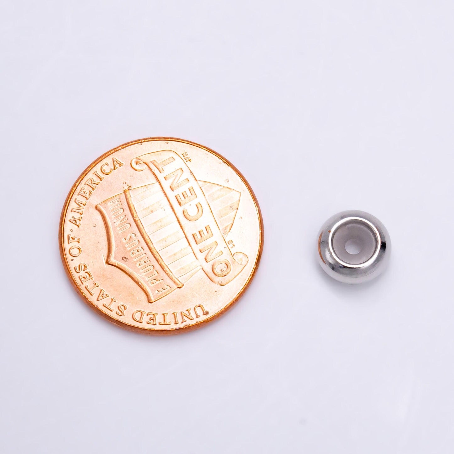 7mm rhodium plated silver gold rose gold round safety rubber stopper bead spacer smart beads supplies