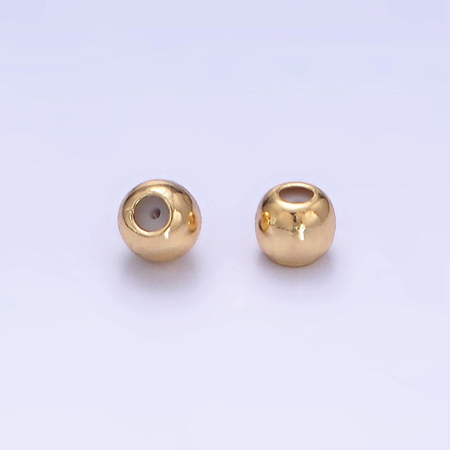 1x 24k gold filled round safety rubber stopper bead spacer smart beads 4mm supplies l-597