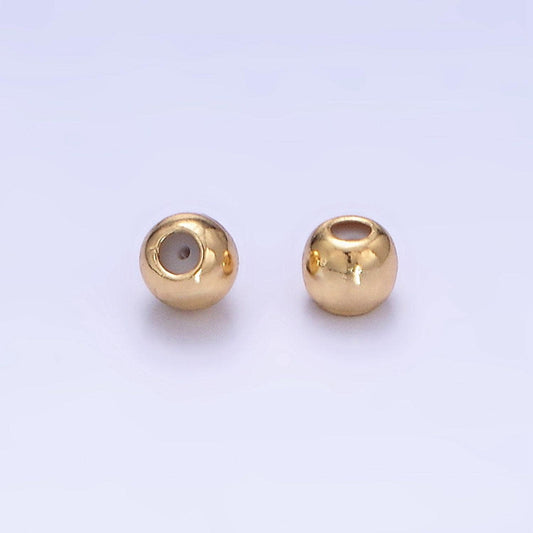 1x 24k gold filled round safety rubber stopper bead spacer smart beads 4mm supplies l-597