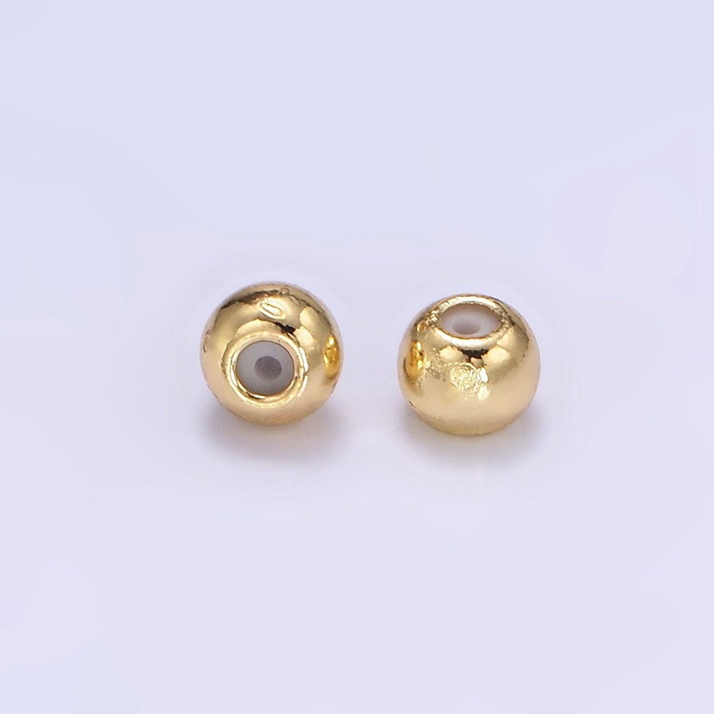 1x 24k gold filled round safety rubber stopper bead spacer smart beads 4mm supplies l-597