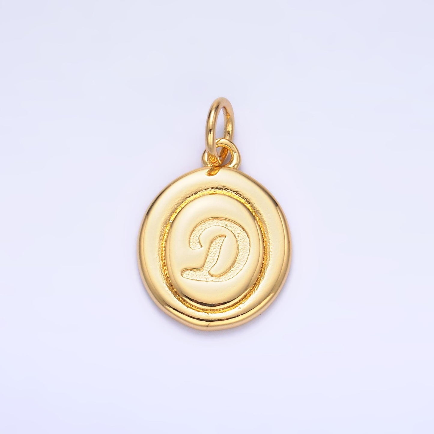 Dainty Oval Gold Fill initial charm cursive letter charm minimalist alphabet monogram personalized jewelry for necklace bracelet A836