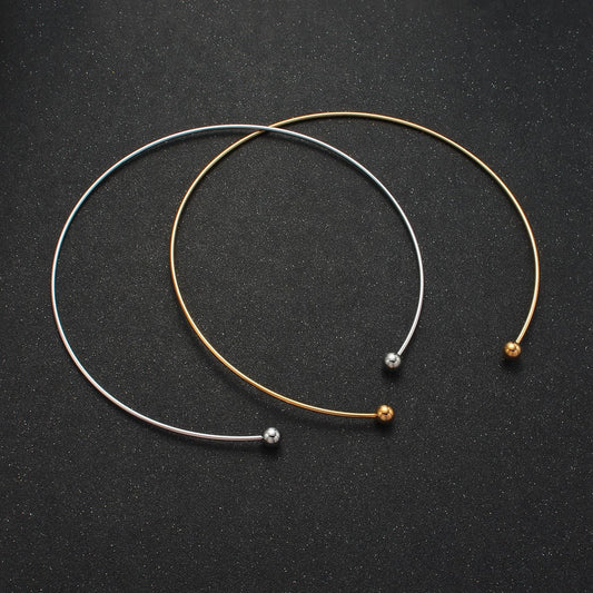 Dainty gold collar necklace silver choker necklace minimalist jewelry wire choker necklace adjustable wa-2622
