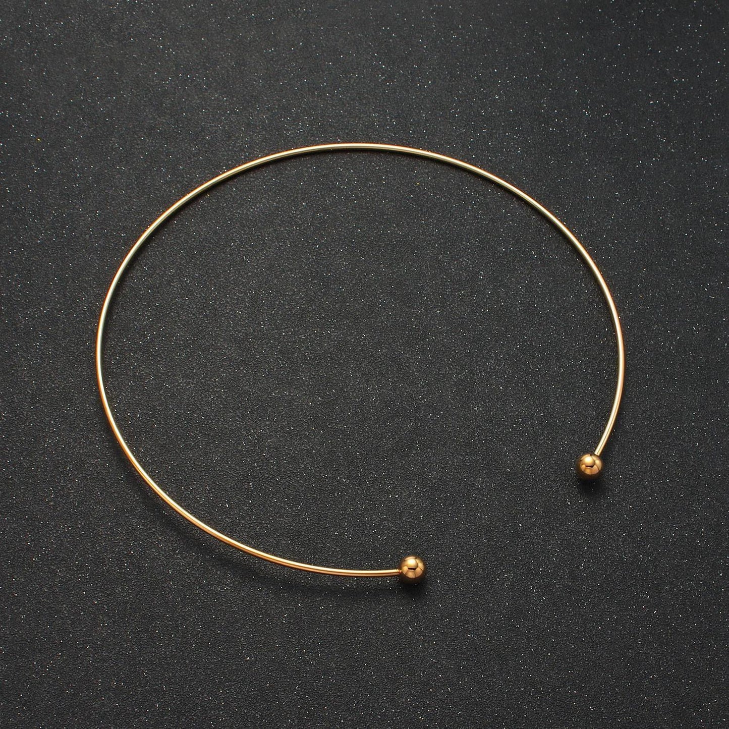 Dainty gold collar necklace silver choker necklace minimalist jewelry wire choker necklace adjustable wa-2622