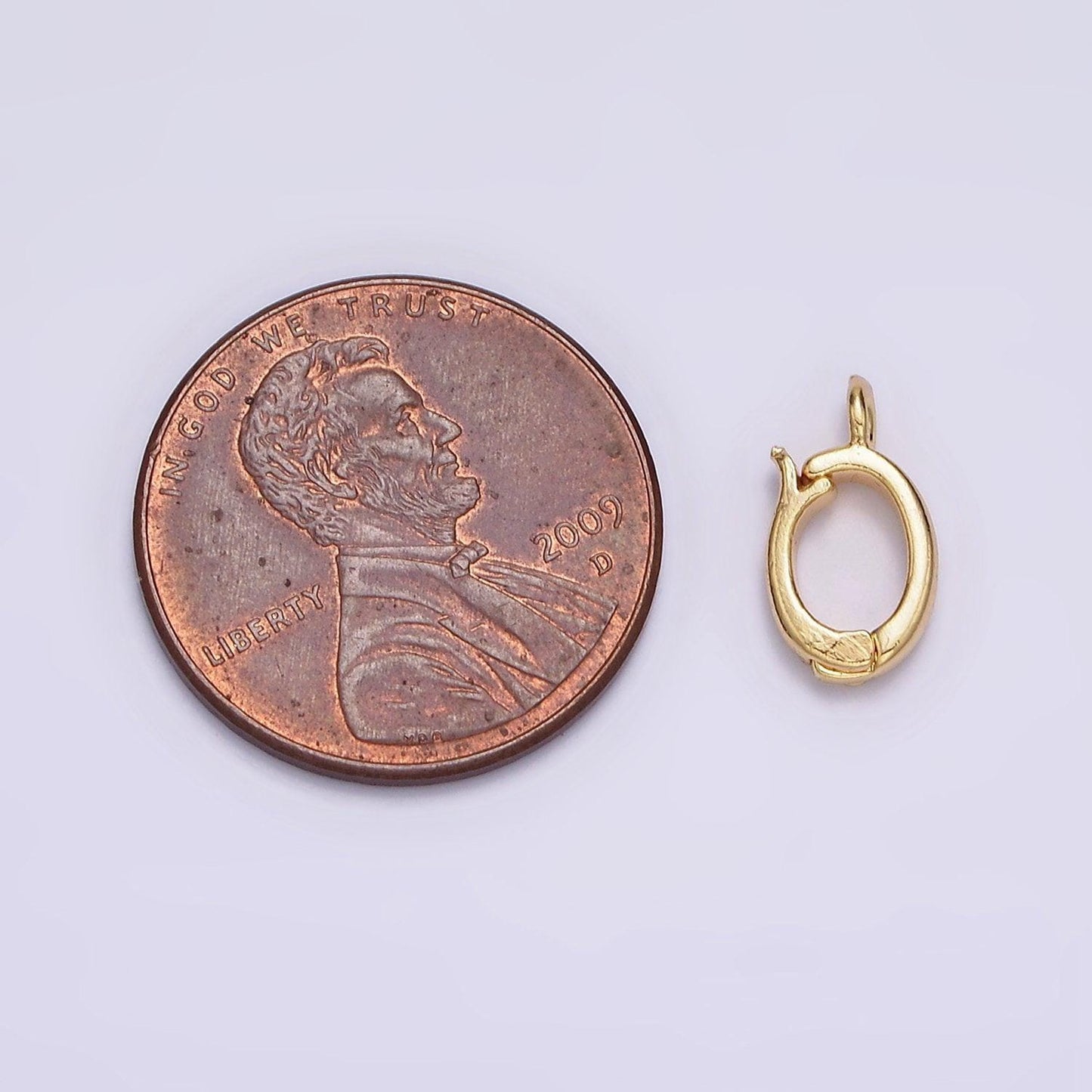 Charm pendant bail with pull clasp necklace connector findings, gold filled over brass - z-443