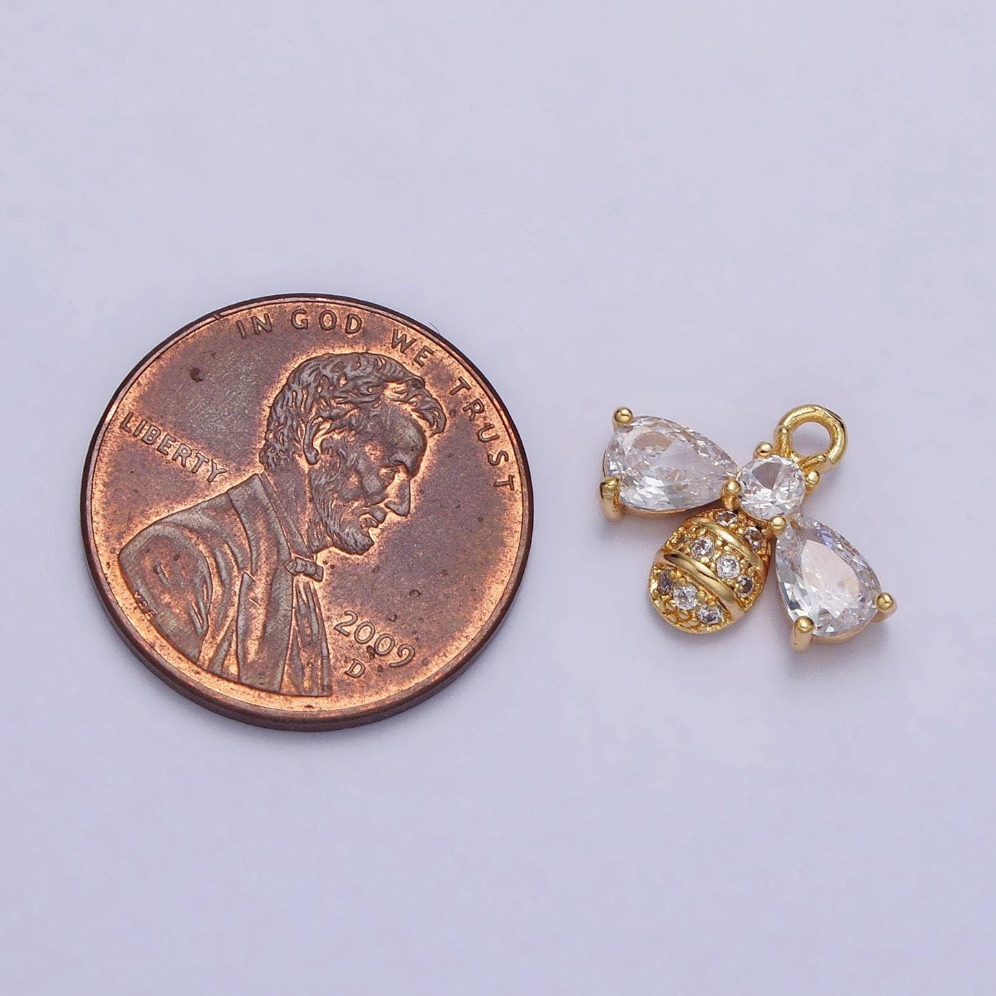 1pc mini gold bee pendant charm, insect bug pendant charm, animal pendant, for diy jewelry ac247 ac249
