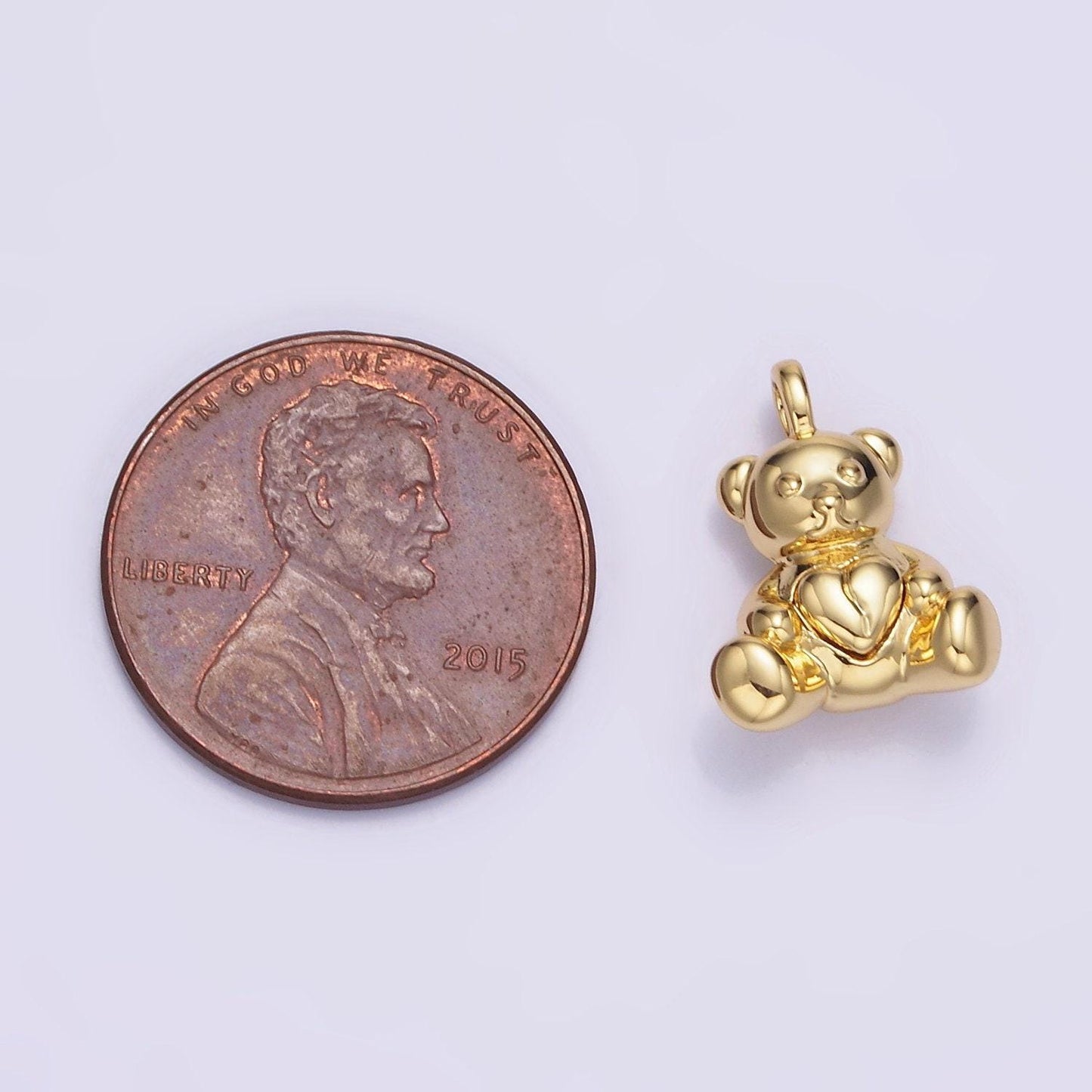 Mini bear pendant dainty teddy bear charm gold small charm silver stuff animal charm for bracelet necklace jewelry making supply aa-1232