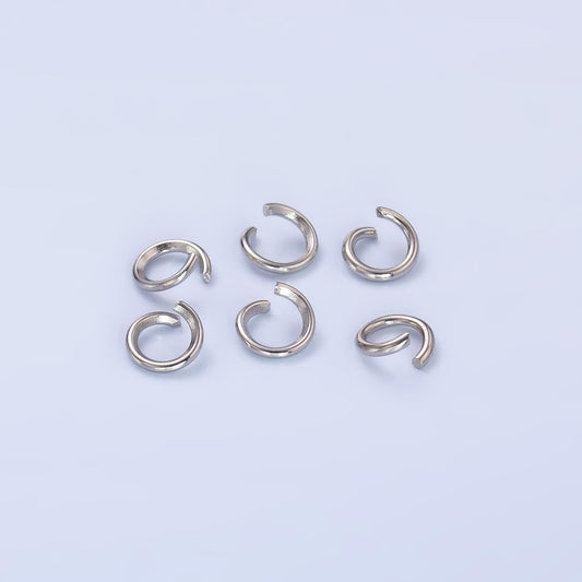 Stainless Steel 4mm x 0.6mm jump ring pack jewelry making findings supply in silver tone 23mm gauge ring | Z1014