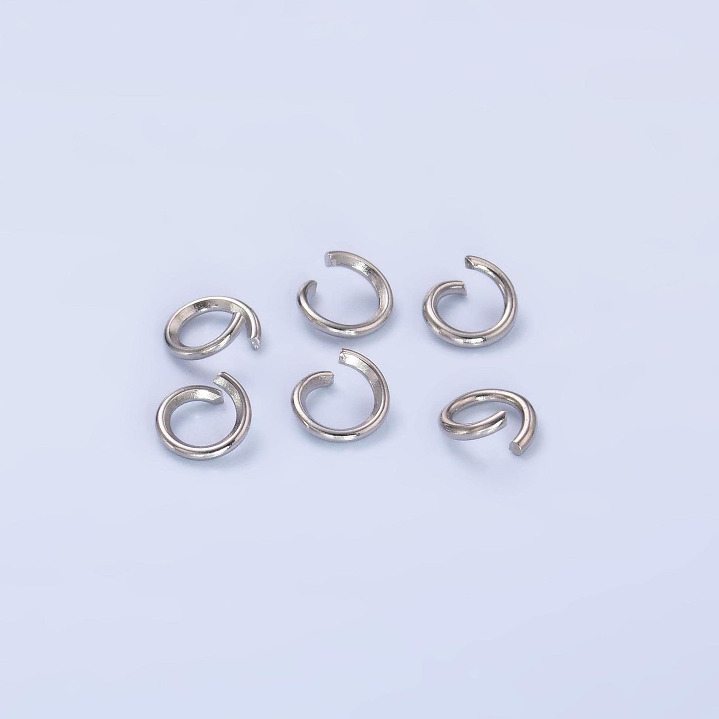 Stainless Steel 5mm x 0.8mm jump ring pack jewelry making findings supply in silver tone 20mm gauge ring | Z1016