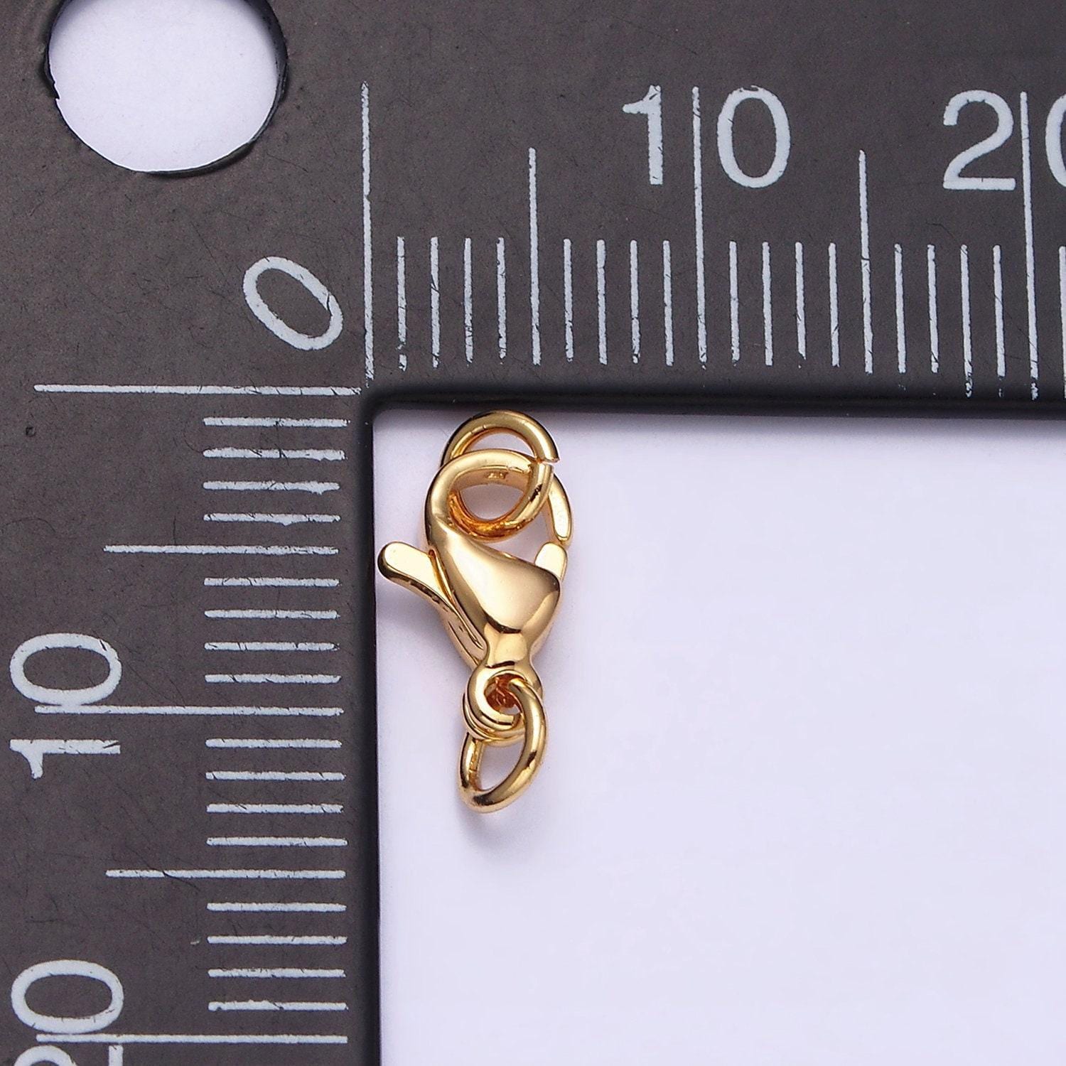 16k gold filled 9mm lobster clasps closure jump ring jewelry supply in gold & silver | z389 z390