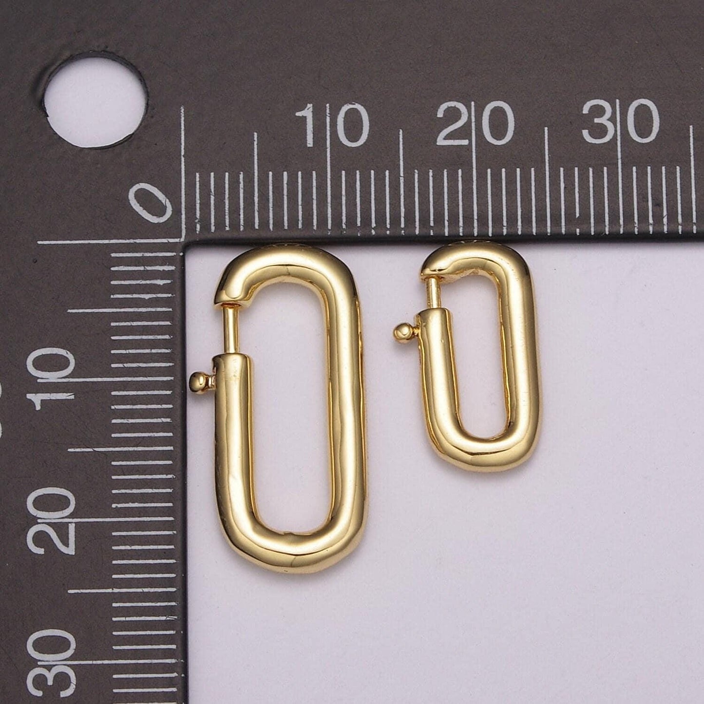 Pull gold spring gate oval clasp, silver open close gate ring, charm holder clasp for connector link bracelet necklace component