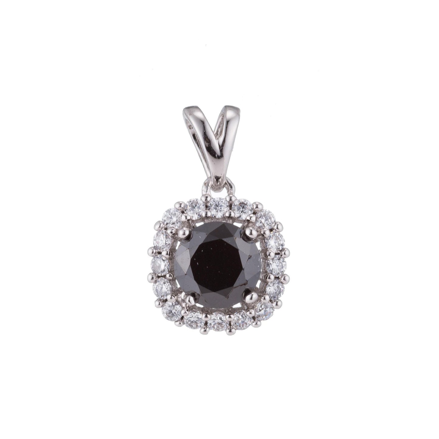 Black stone crystal silver gold filled pendants h-074