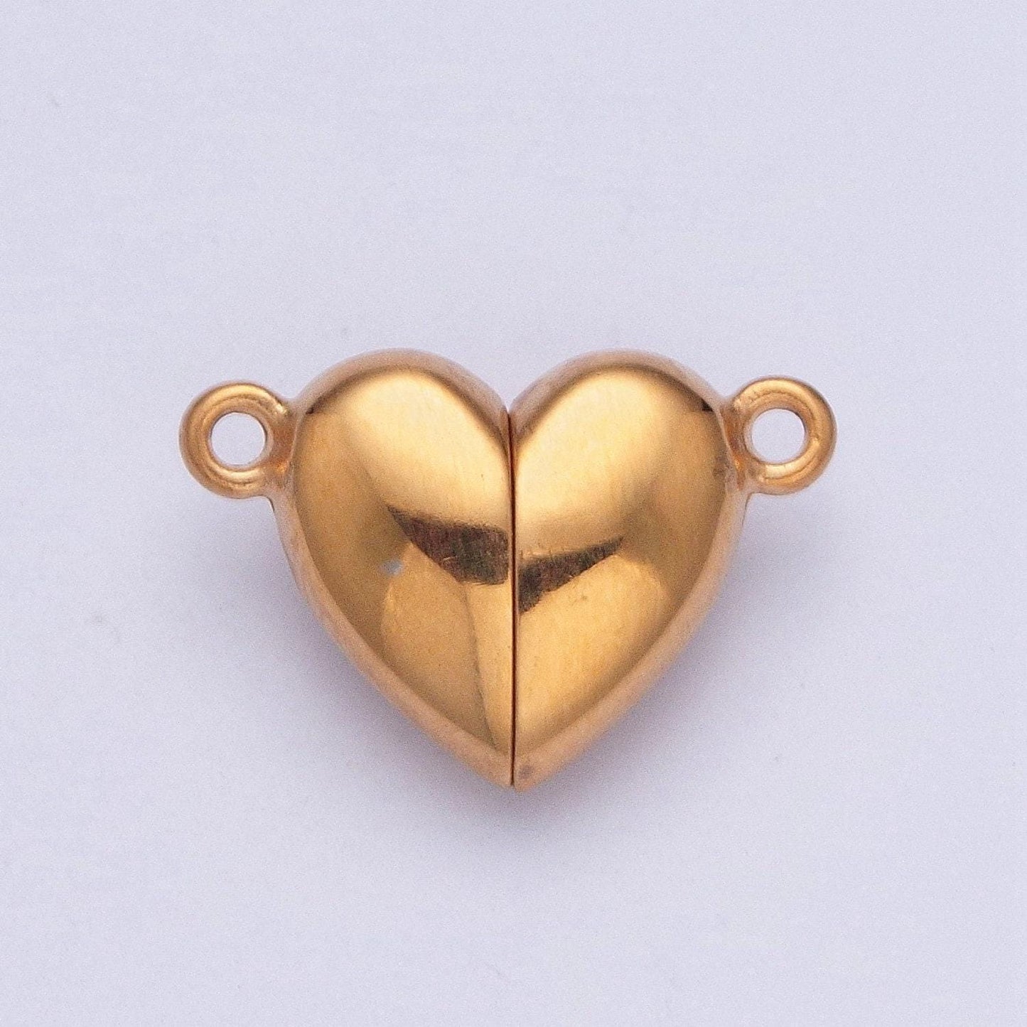 24k white/gold filled love heart separable magnet connector mini love gold filled bracelet jewelry making | g-096 g-097