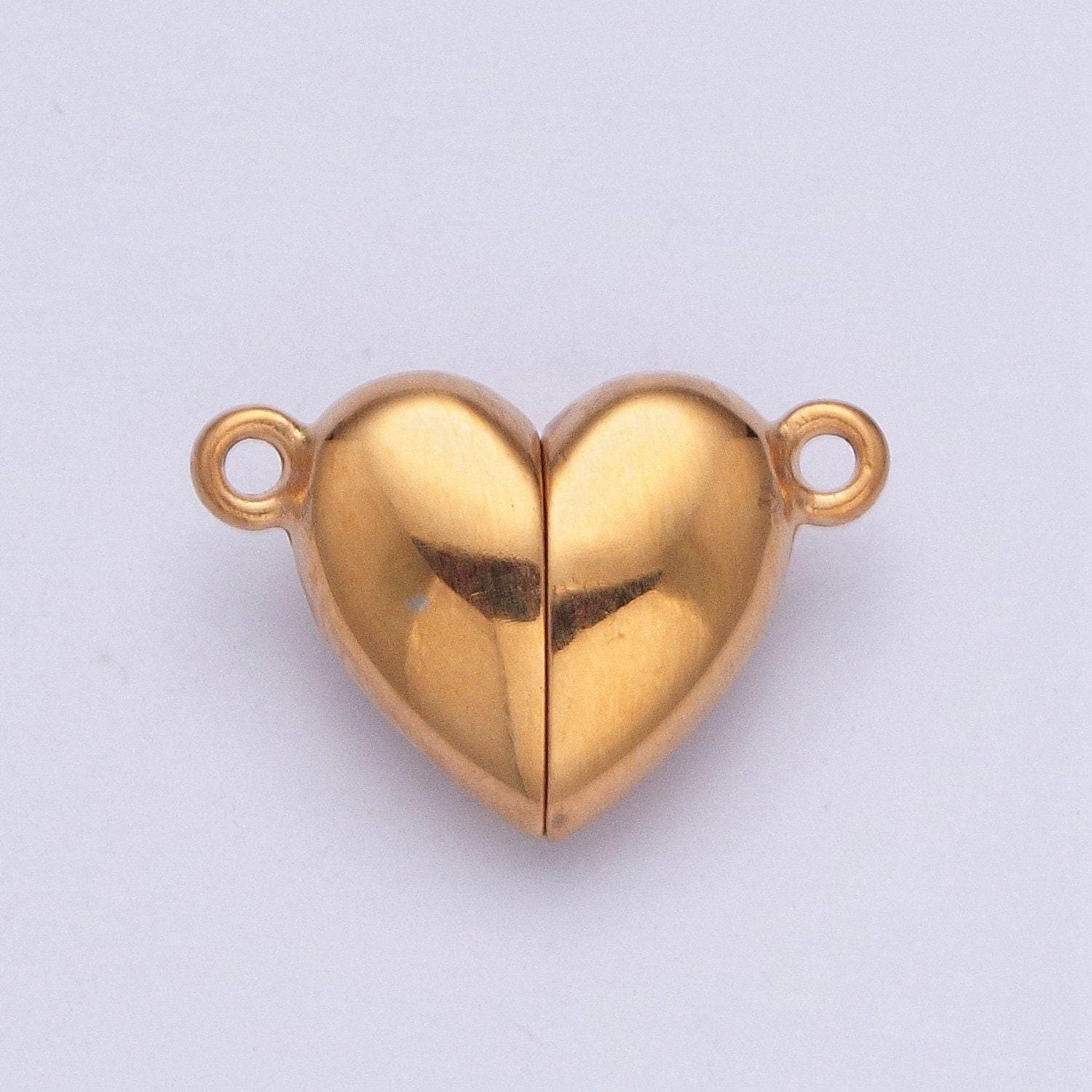 24k white/gold filled love heart separable magnet connector mini love gold filled bracelet jewelry making | g-096 g-097