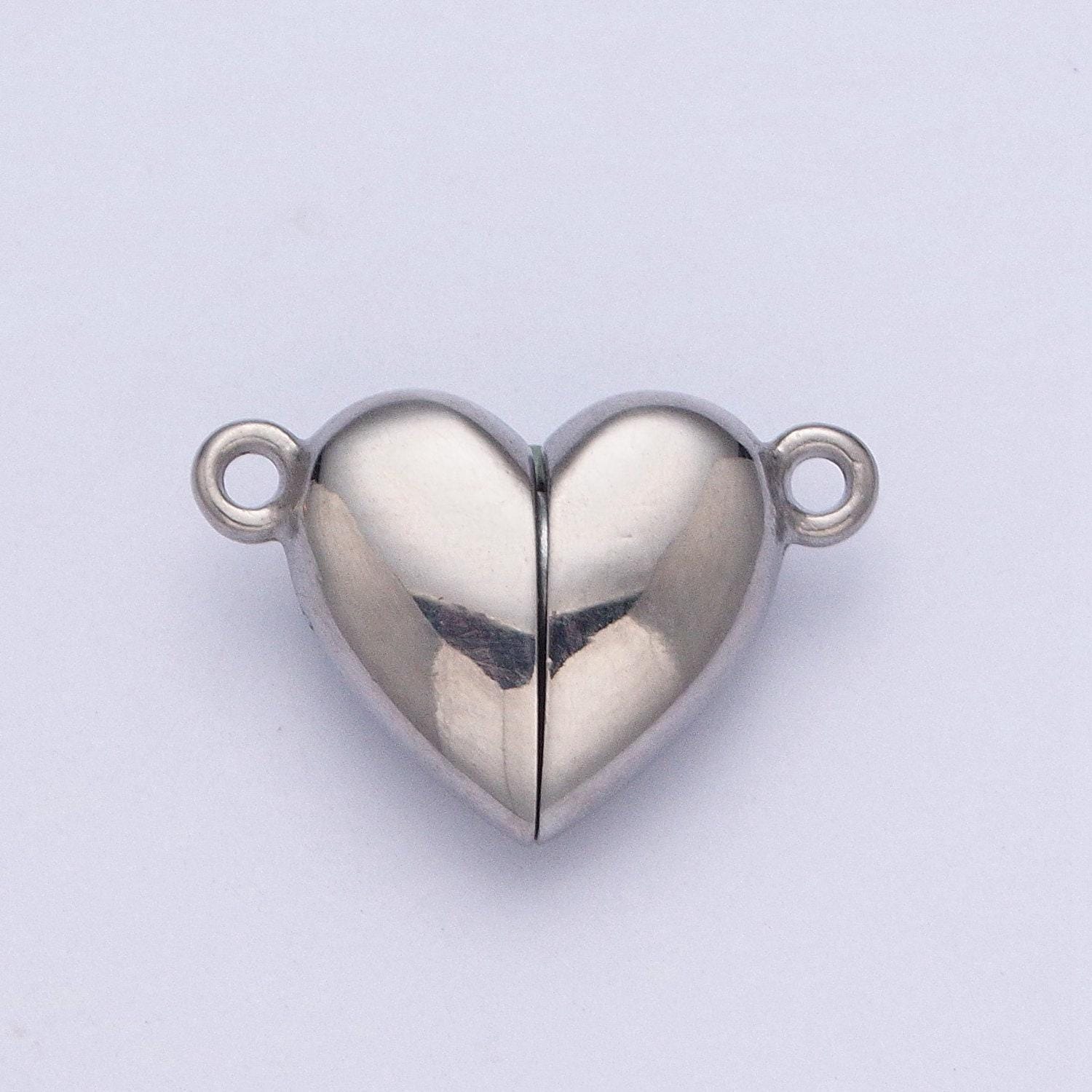 24k white/gold filled love heart separable magnet connector mini love gold filled bracelet jewelry making | g-096 g-097