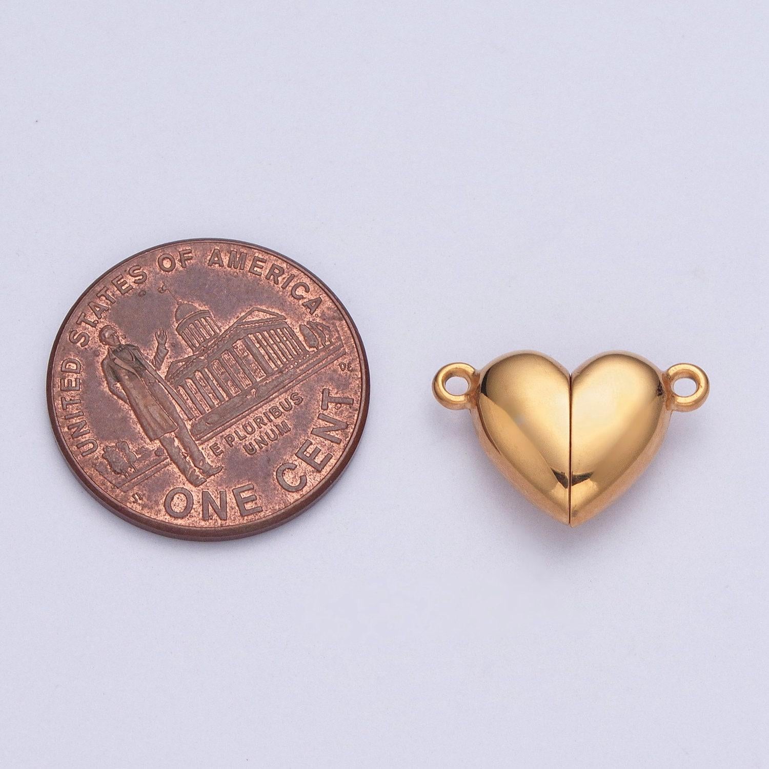 24k white/gold filled love heart separable magnet connector mini love gold filled bracelet jewelry making | g-096 g-097