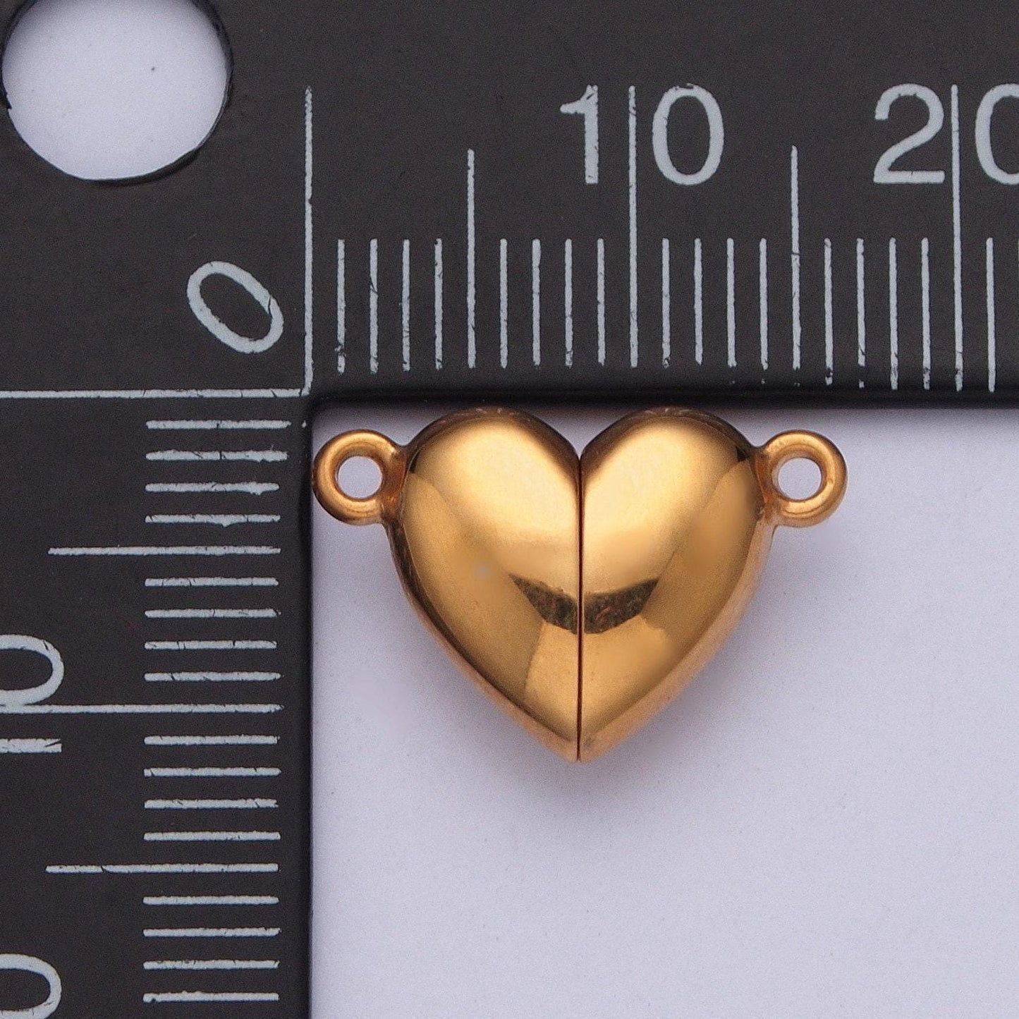 24k white/gold filled love heart separable magnet connector mini love gold filled bracelet jewelry making | g-096 g-097