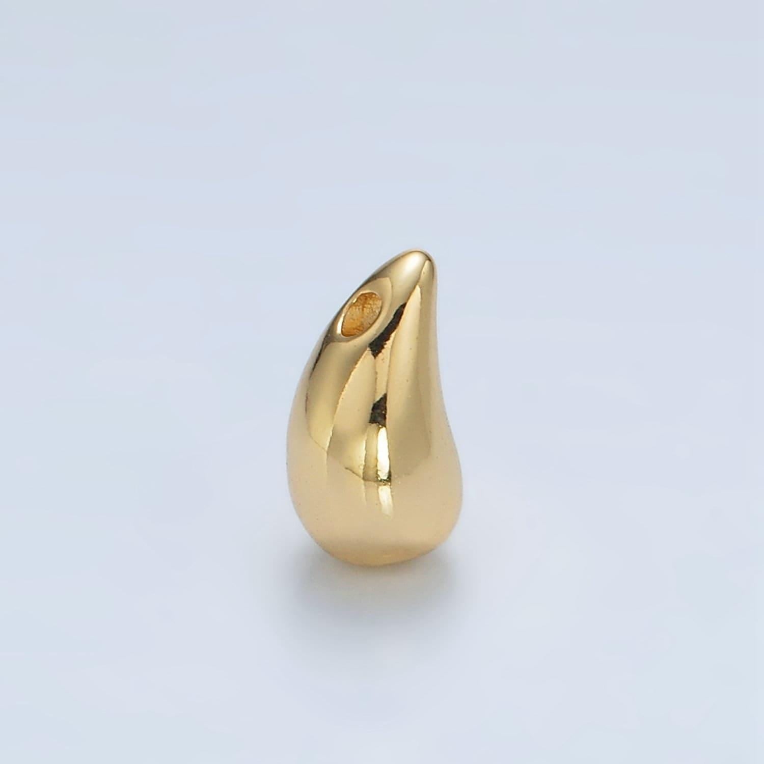 Dainty gold tear drop pendant 24k gold filled teardrop charms simple findings minimalist geometry dangle pendant b413