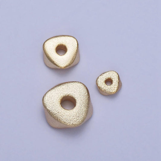 20x matte gold plated triangle spacer bead, geometric spacer bead connector, necklace bracelet connectors, brass findings