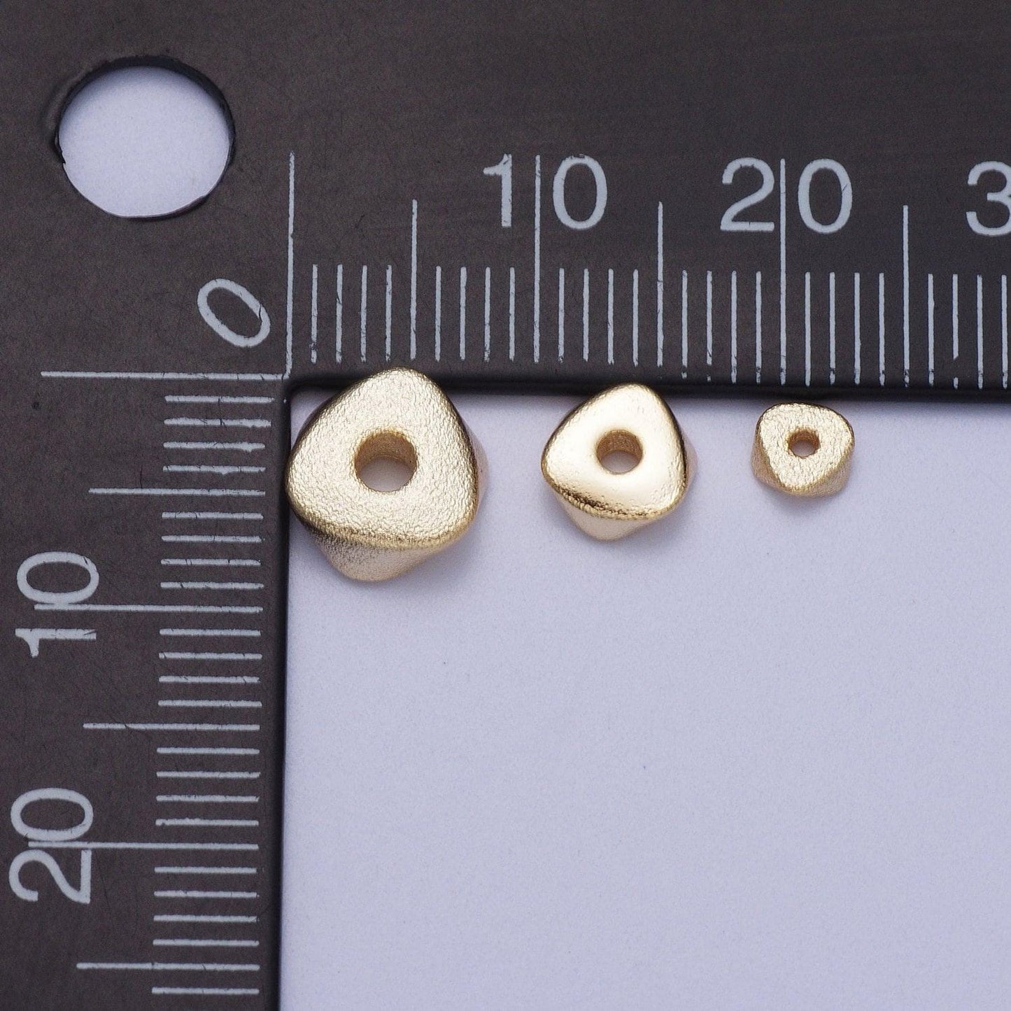 20x matte gold plated triangle spacer bead, geometric spacer bead connector, necklace bracelet connectors, brass findings