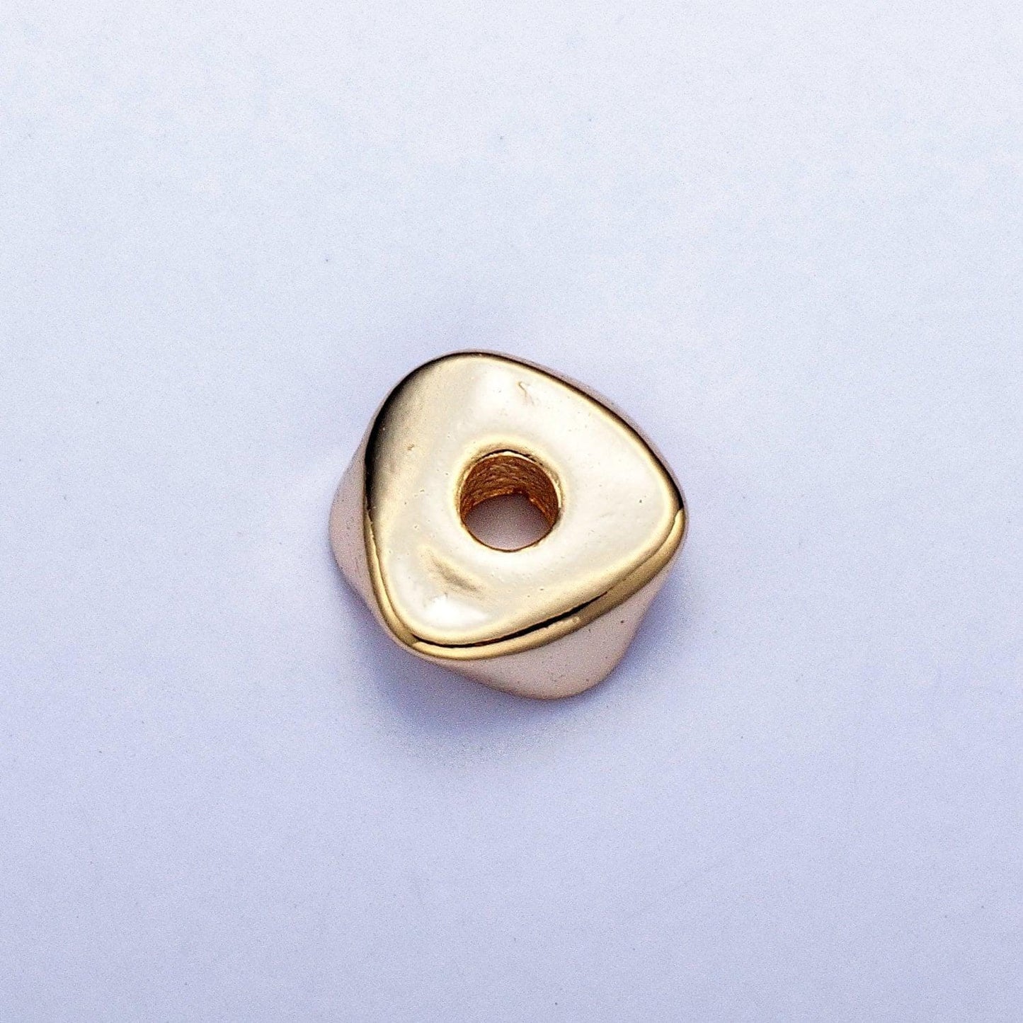20pcs/bag abstract triangular 4.0/6.4/8.6mm bead spacer, gold silver plated cut garlic clover section spacer | b058,b061,b102,b104,b107,b109
