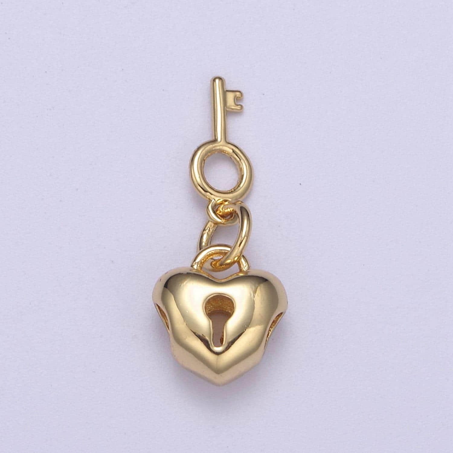 Gold filled love lock, heart shaped bead padlock with key silver heart padlock bead spacer for bracelet n-264, n-265