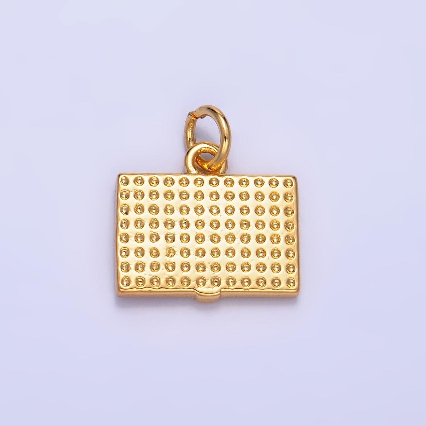 Dainty gold envelope letter love charms valentine red heart gold filled charms w275